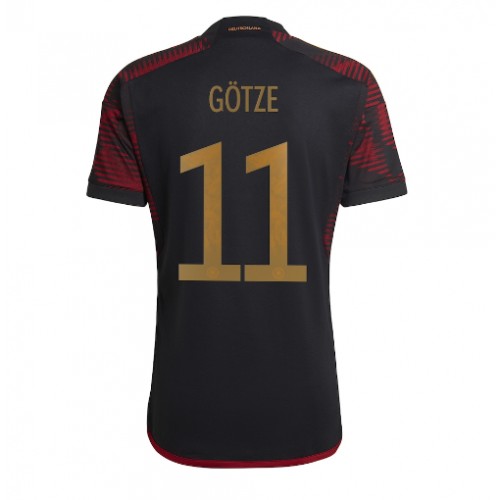 Dres Njemačka Mario Gotze #11 Gostujuci SP 2022 Kratak Rukav